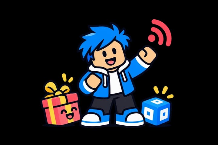 Streamer dengan gift dan game Roblox